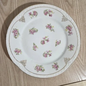 Z.S. & Co. Bavaria Germany 1850 kurvige erhabene Goldrandkanten Dessertteller - Bild 1 von 7