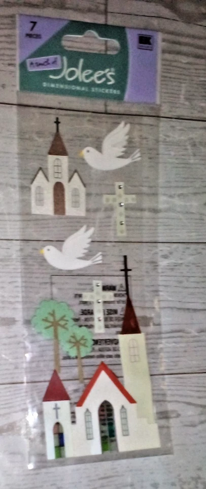 Pegatinas dimensionales Jolee's Iglesia EK éxito álbum de recortes 7 ct. Foto 1 de 1