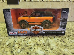 MAISTO 1:24 2021 FORD BRONCO BADLANDS HARLEY DAVIDSON EDITION OUT OF PRODUCTION! - Picture 1 of 4