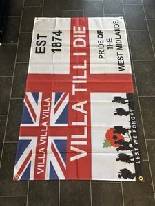 Aston Villa Flagge 5 Fuß mal 3 Fuß - Aston Villa Football Club Flagge Villa 24-STUNDEN-VERSAND - Bild 1 von 6