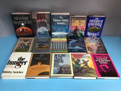 Lot of (15) Sci-Fi Fantasy Horror RARE The Hunger Brian Aldis Hal Clement Clarke - Image 1 of 4