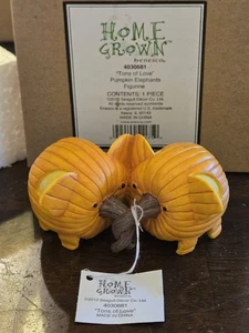 **NEW** Enesco Home Grown Figurine Pumpkin Elephants "Tons of Love" #4030681 FJ - Picture 1 of 8