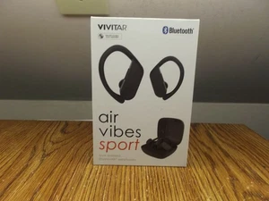 HARDLY USED NICE VIVITAR BLUETOOTH AIR VIBES SPORT TRUE WIRELESS EARPHONES - Picture 1 of 2