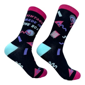 Calcetines para mujer vintage hechos en los años 80 divertidos geniales calzado de la vieja escuela - Imagen 1 de 9