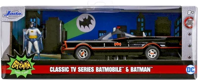 Auto Batmobile Telefilm 1966 e Personaggio Batman in Metallo Jada - Immagine 1 di 4
