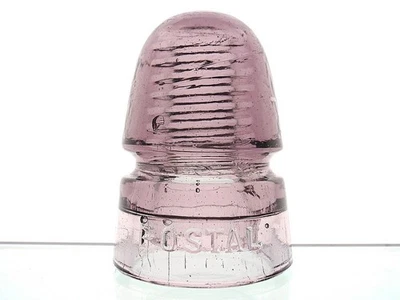 PERFECT- DARK PINK POSTAL CALIFORNIA GLASS INSUALTOR CO Glass Beehive Insulator - Image 1 of 3