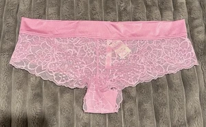 VICTORIA’S SECRET PINK CHEEKSTER GROSSE SPITZE LAVENDEL SCHIMMER STRETCH BLUMEN LE - Bild 1 von 2