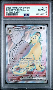 PSA 10 TEAM ROCKET'S PERSIAN EX 219/182 ULTRA RARE DESTINED RIVALS POKEMON 😍 - Picture 1 of 2