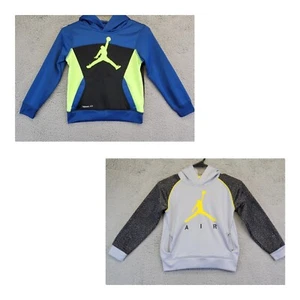 Jordan Jumpman Hoodie Sweater Boys size 5-6 & 7 Black Pullover Sweatshirt lot 2 - Picture 1 of 21
