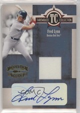 2005 Donruss Throwback Threads Materials Signatures /50 Fred Lynn #TC-49 Auto