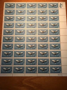 Full Mint Sheet of 50 U.S. Stamps International Cooperation Year 1965 -5 cent - Picture 1 of 1