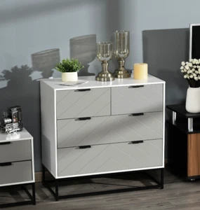 Modern Chest Drawers Vintage Industrial Style Cabinet Office Bedroom Sideboard - Picture 1 of 8