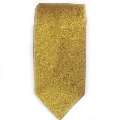 Винтажный Leonardo полиэстер геометрический галстук золото 57 x 4,5 Montgomery Ward - Изображение 1 из 2