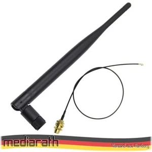 6dBi ANTENNE + Kabel RP-SMA U-FL 2,4G 5Ghz WLAN Dualband Fritz!Box Speedport NEU - Afbeelding 1 van 7