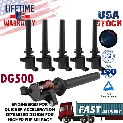 Juego de 6 bobinas de encendido DG500 para Ford Escape Mercury 3,0 L V6 2001 2002 2003-2008 Foto 1 de 4