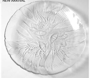 3 NEW RETIRED Salad Plates Canterbury ARCOROC Clear Glass Free Ship Set Of 3