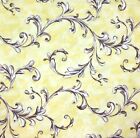 M296# 3 x Single Paper Napkins For Decoupage Tissue Light Yellow Swirl Ornaments
