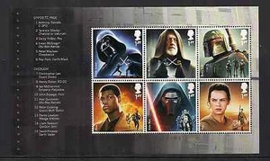 2015 GB QE2 DY15 STAR WARS COMMEMORATIVE PRESTIGE STAMP BOOK PANE DP489 - Picture 1 of 1
