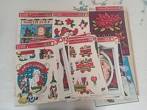 Lot of 24 Classic Christmas Holiday Window Static Cling Vinyl Decorations - Picture 1 of 5