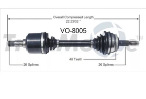 CV Axle Shaft Front Left SurTrack VO-8005 - Picture 1 of 2