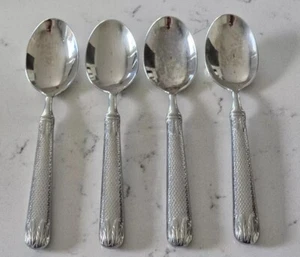 4 x Retroneu Laurel-Honeycomb Place Oval Soup Spoon  - Picture 1 of 5