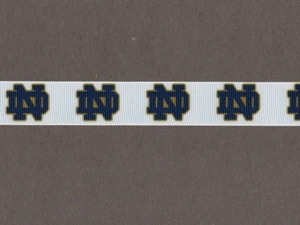NOTRE DAME FIGHTING IRISH 7/8" GROSGRAIN RIBBON 1,3,5,10 YARDS SHIP FROM USA - Picture 1 of 1