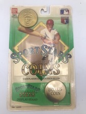 1990 Bandai Sport Stars Collector Coin Will Clark w/ Bonus Coin  Unopened