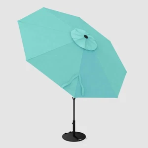 Midtown Swilt The Lean - 6 Foot Wide Turquoise Sunbrella W/ Black aluminum pole. - Picture 1 of 8