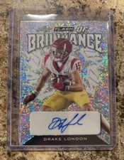 2022 Leaf Flash Drake London flash of brilliance AUTO #d 35/40 Trojans Falcons