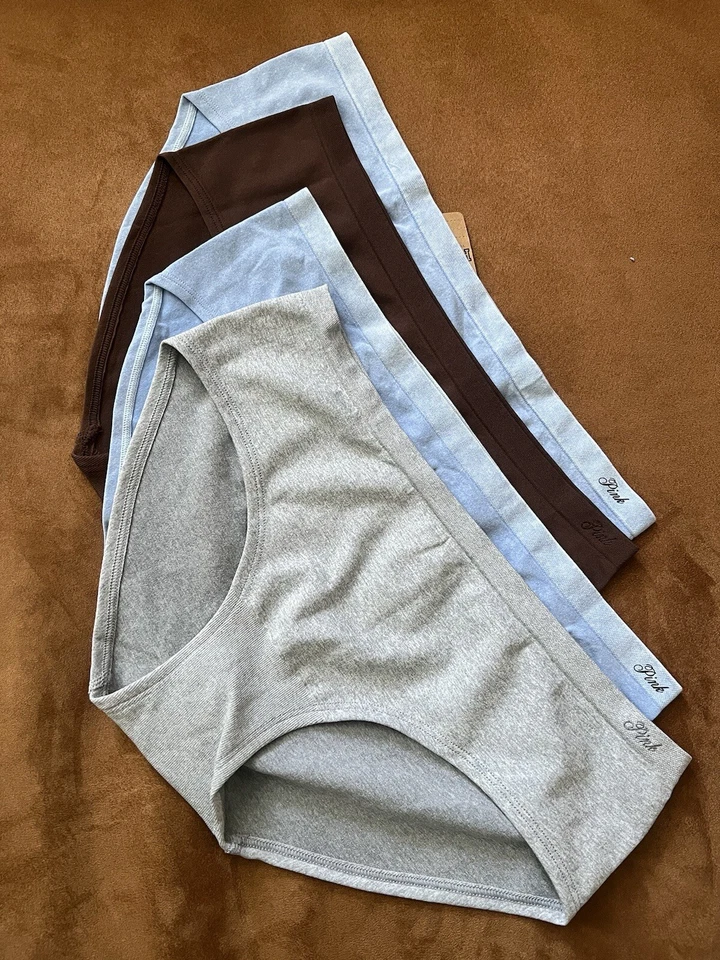 4 peças calcinha hipster rosa sem costura Victoria’s Secret tamanho M roupa íntima nova - Imagem 1 de 1