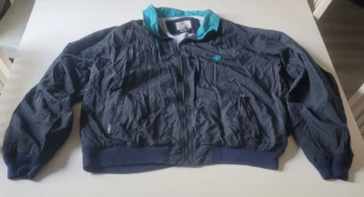 Chaqueta cortavientos vintage C&B Sport Croft & Barrow negra para hombre talla XL cremallera completa Foto 1 de 4