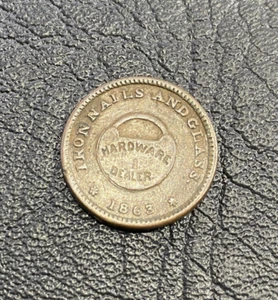 1863 Bryan Ohio Civil War Token Jeff Miller Hardware Dealer Padlock - Picture 1 of 2