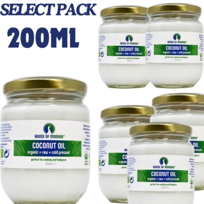House of Monara Organic Extra Virgin Coconut Oil Pure, Raw and Cold Pressed