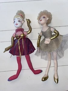 2 muñecas de rendimiento Cirque De Soleil Posable Rose Bon y Little Dancer - Imagen 1 de 5