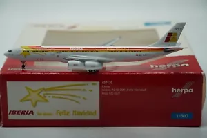 Herpa Wings 1:500 Iberia Airbus A340-300 Feliz Navidad EC-GJT (527170) Limited - Imagen 1 de 7