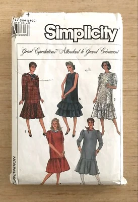 Vestido de maternidad vintage para mujer Simplicity Great Expectations patrón 8394 grande Foto 1 de 3