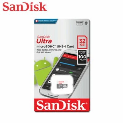 SanDisk Ultra Micro SDHC UHS-I 32GB Speicherkarte Speed to100MB/S Klasse 10-UK - Bild 1 von 3