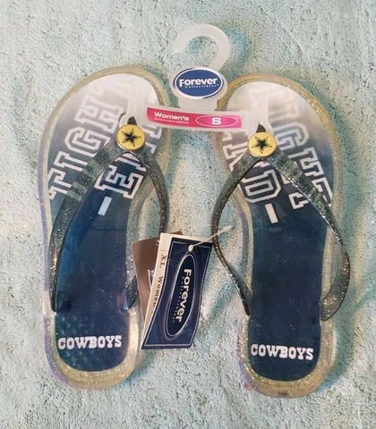 DALLAS Cowboys NFL Flip Flops Womens Jelly Flip Flop Sandals NEW size 5-6 (BOX4) Cover