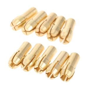 0.5-3.2mm 10 Sizes Brass Collet Adapter Nut Tool Set for Power Rotary Supplies - Picture 1 of 6