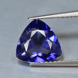 1.41Ct Trillion_Phenomenal 100% Natural Intense Blue Iolite Loose Gemstone
