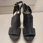 Steve Madden Rimas sz 8 Womens Booties Ankle Boots Black Leather Suede Shoes