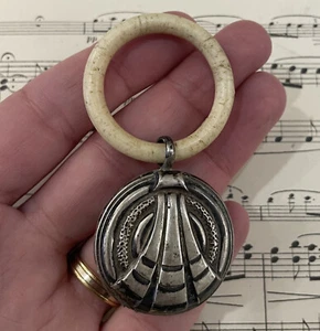 Antique French Art Nouveau Sterling Silver Baby Rattle c1900 - Picture 1 of 4