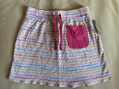 NWT L. L. Bean Girls Size 8 Multi Color Wave Striped Reversible Knit Skirt NEW - Изображение 1 из 3