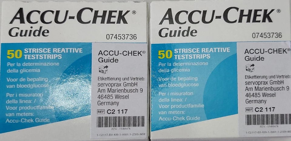Accu chek Guide 2 x 50 Blutzuckerteststreifen, MHD 06/27 - Bild 1 von 1