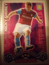 Topps Match Attax  2009/10 Player Cards - ASTON VILLA NICKY SHOREY UK SELLER