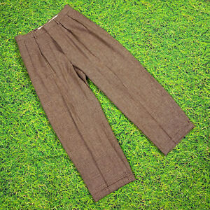 Vintage 90s Polo Ralph Lauren Glen Houndstooth Plaid Pants size 31x32 actual 30"