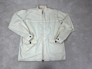 Vintage Great Western Jacket Mens White 40 Long Large Coat Pockets Vented - Picture 1 of 12