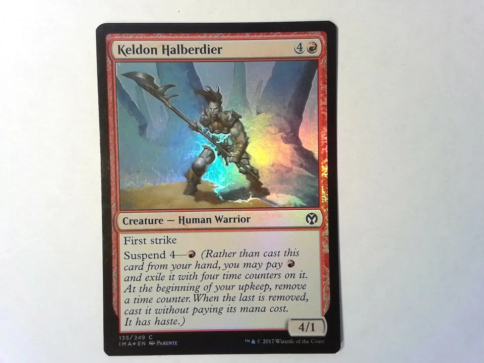 Foil Keldon Halberdier	 Iconic Masters - Magic the Gathering Red - Image 1 of 1