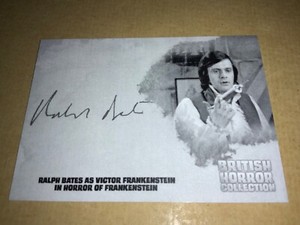 BRITISH HORROR COLLECTION RALPH BATES PF2 PROOF FACSIMILE AUTOGRAPH CARD HAMMER