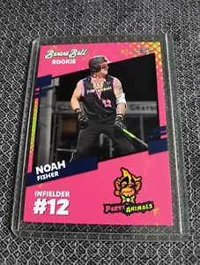 Noah Fisher Party Animals #12 Savannah Bananas 2024 Leaf Baseball Card Rookie - Picture 1 of 2